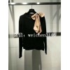 2017秋冬新款歐美高端女裝蝴蝶結黑色套頭毛衣長袖上衣
